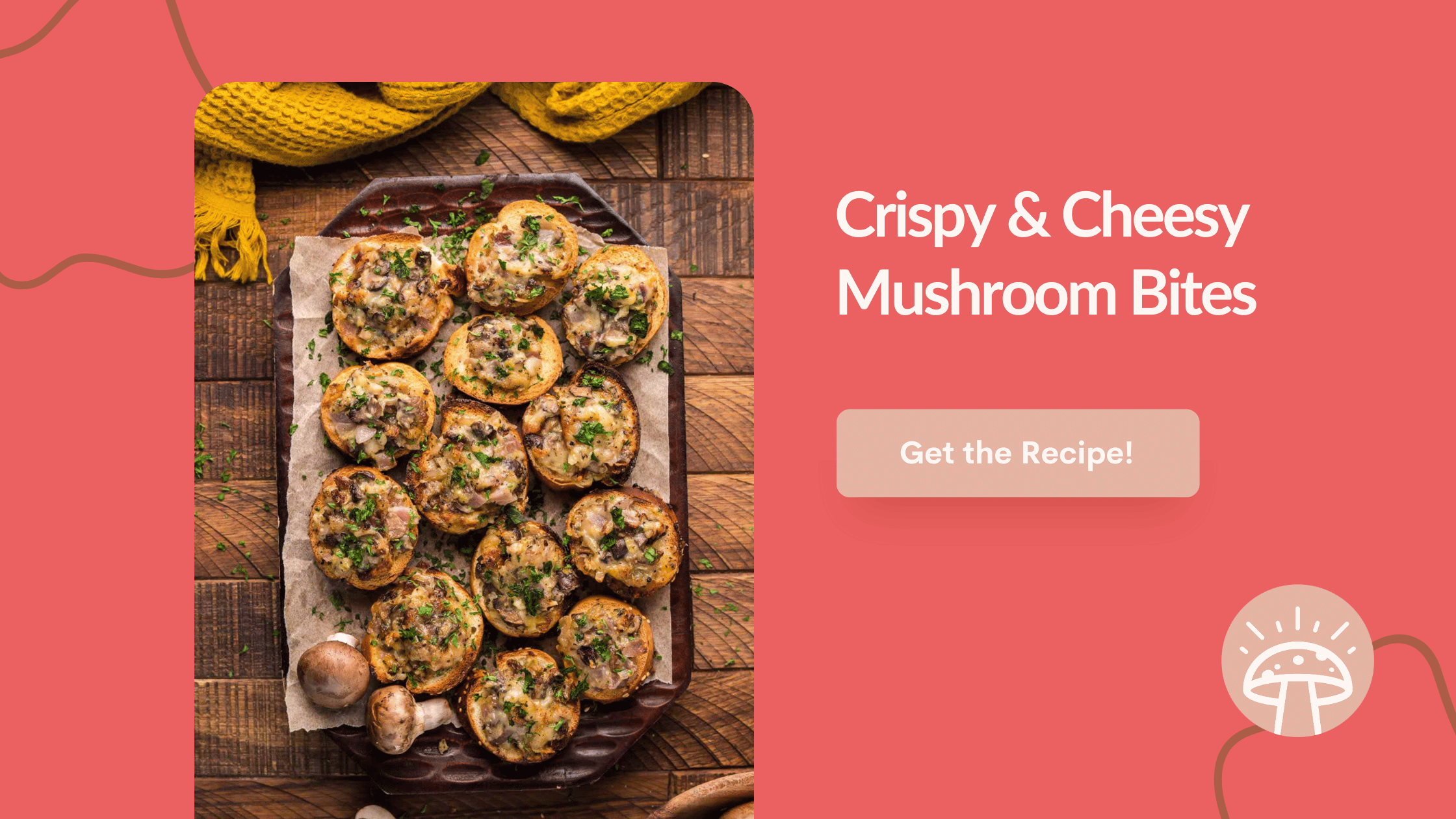 Crispy and Cheesy Mushroom Bites