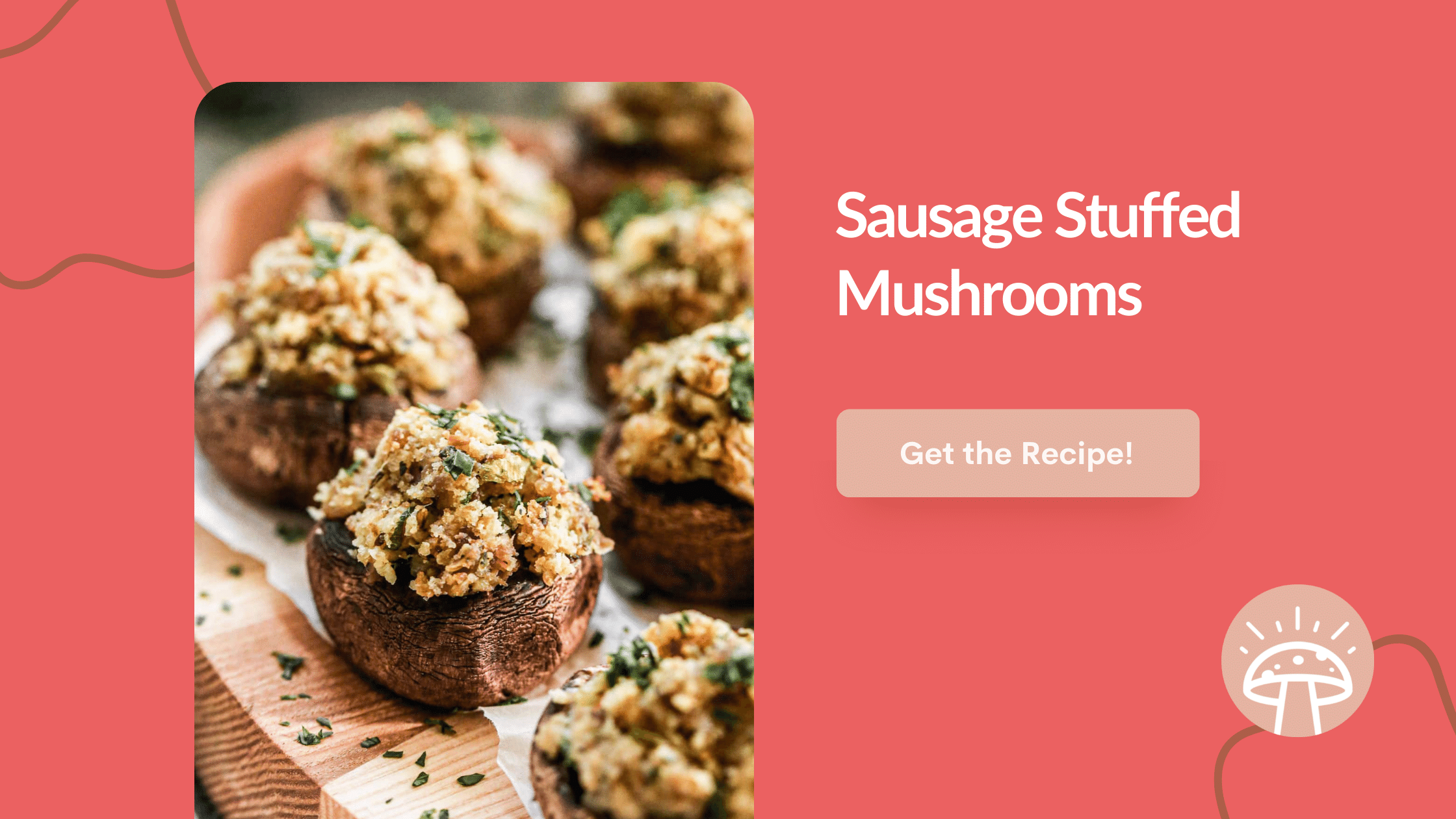 Thanksgiving Mushroom Recipe - Sausage Stuffed Mushrooms