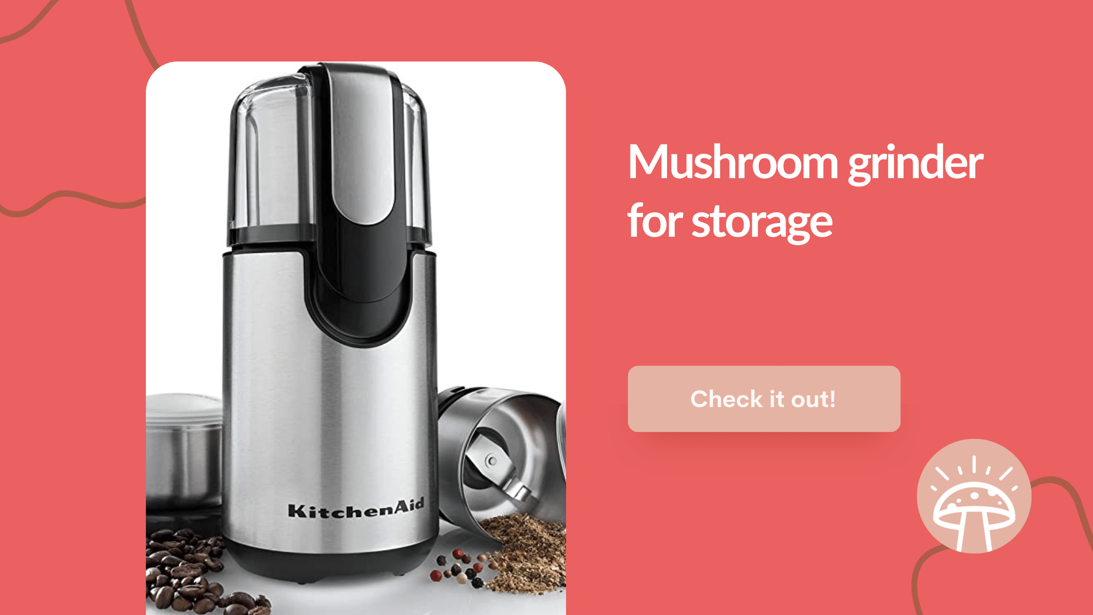 kitchenaid mushroom grinder