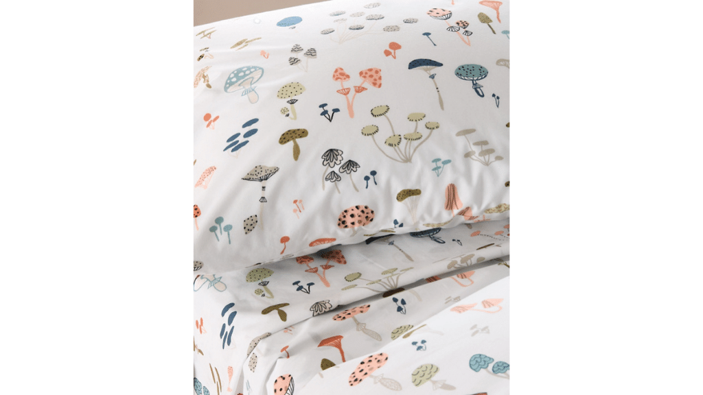 cute mushroom sheet set