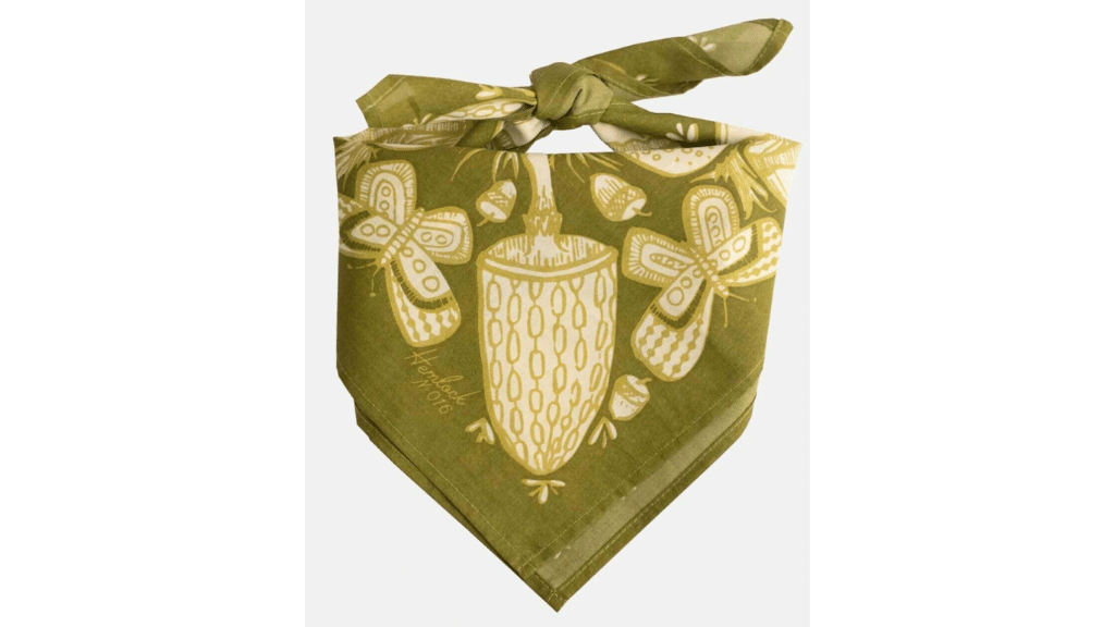 green mushroom bandana