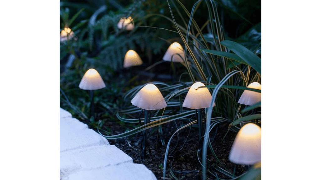 mushroom solar yard lights