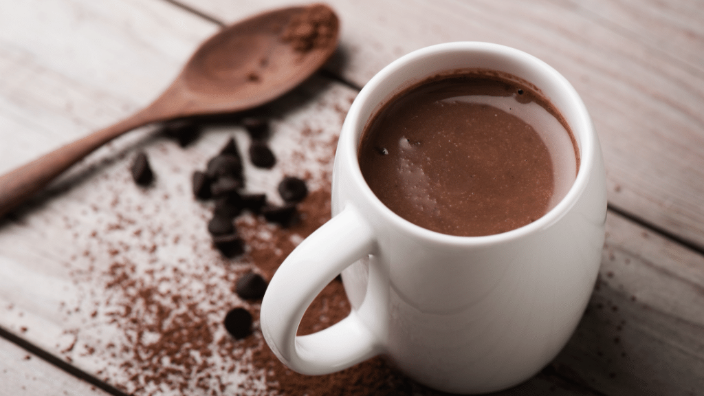 reishi hot chocolate with powder