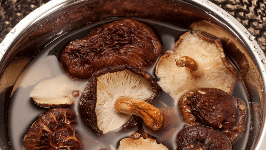 shiitake tea soak