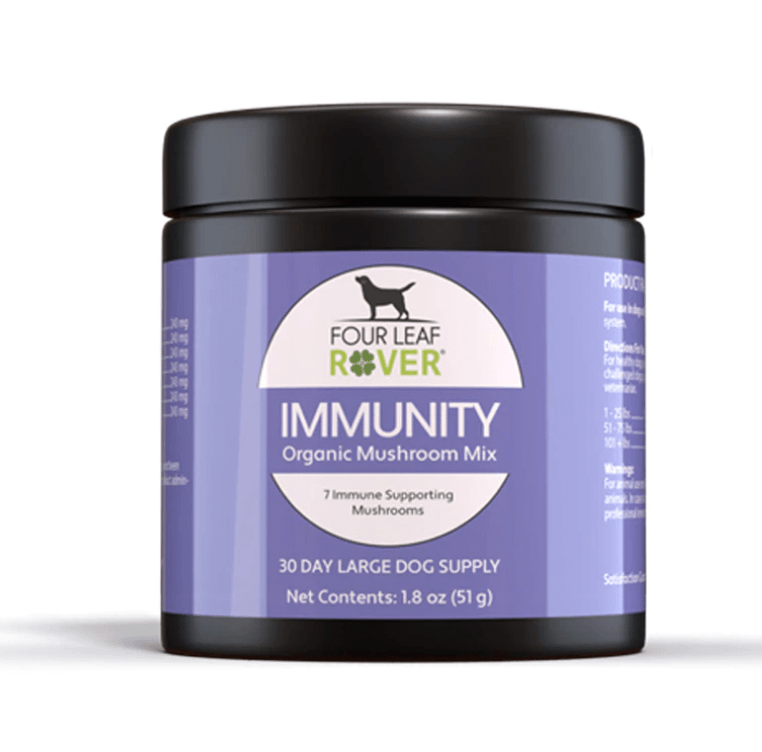 Four Leaf Rover Immunity Organic Mushroom Mix, 30 Day Large Dog Supply