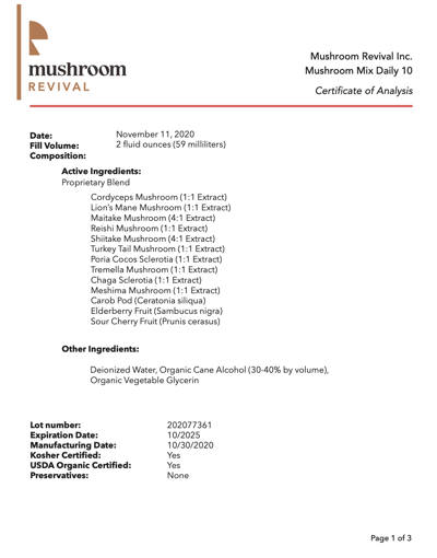 Mushroom Revival safety test 1