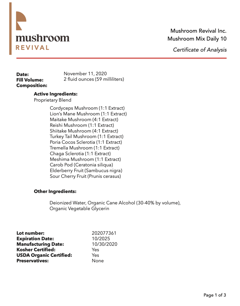 Mushroom Revival daily 10 COA pg 1