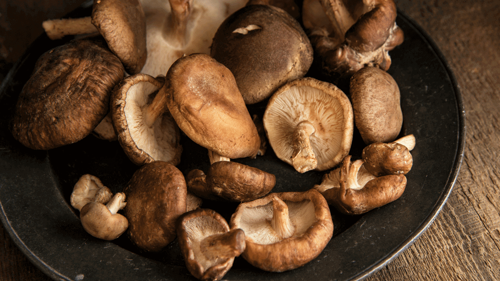 shiitake mushrooms in a bowl